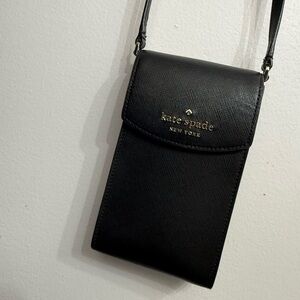 Kate Spade Black Leather Phone Bag